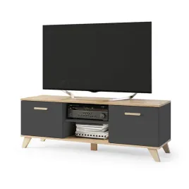 komoda-szafka-rtv-stolik-stojaca-pod-tv-grafit-mat-dab-wotan-scandi-150-cm