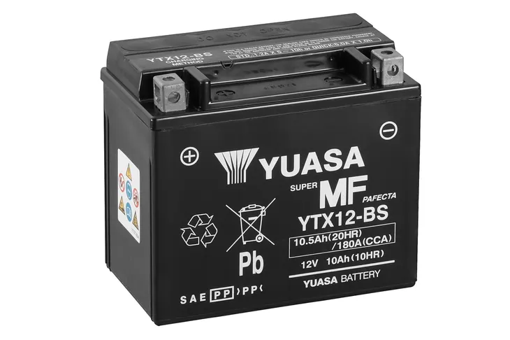 Akumulator motocyklowy YUASA YTX12-BS AGM 10,5Ah 180A