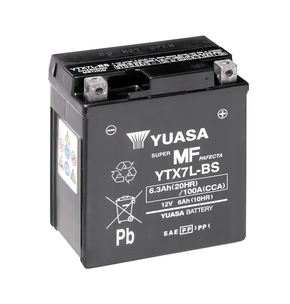 Akumulator motocyklowy YUASA YTX7L-BS AGM 6,3Ah 100A