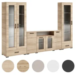 mebloscianka-zestaw-mebli-dab-sonoma-komoda-witryna-stojaca-szafa-ze-szklem