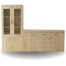 mebloscianka-zestaw-mebli-dab-sonoma-witryna-80-komoda-160-regal-szafka-rtv