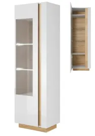 witryna-wysoka-bialy-polysk-witryna-ze-szklem-biala-regal-ze-szklem