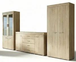 mebloscianka-zestaw-mebli-dab-sonoma-szafa-80-komoda-160-witryna-ze-szklem