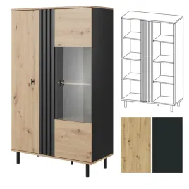 witryna-niska-ze-szklem-regal-lamele-witryna-stojaca-szafka-barek-dab