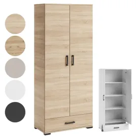 witryna-wysoka-dwudrzwiowa-z-szuflada-regal-stojacy-szafa-dwudrzwiowa