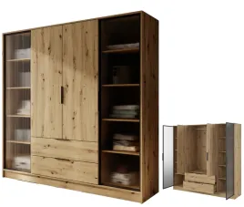 pojemna-szafa-ubraniowa-drazek-polki-garderoba-z-2-szufladami-drzwi-artisan