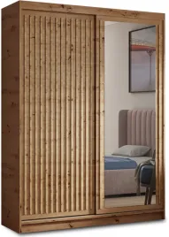 szafa-przesuwna-100-cm-z-lustrem-lamele-dab-artisan-pojemna-szafa-do-salonu