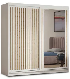 szafa-przesuwna-160-cm-z-lustrem-lamele-bialy-mat-dab-artisan-pojemna-szafa