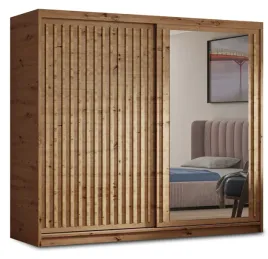 szafa-przesuwna-180-cm-z-lustrem-lamele-pojemna-szafa-lustro-dab-artisan