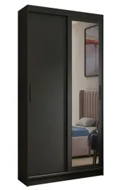 szafa-przesuwna-100-cm-z-lustrem-czarny-mat-drazek-polki-pojemna-szafa