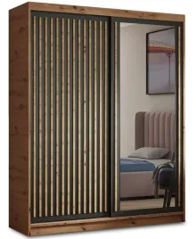 szafa-przesuwna-120-cm-z-lustrem-lamele-artisan-czarny-mat-pojemna-szafa