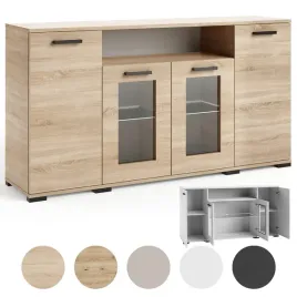 komoda-do-salonu-pojemna-szafka-ze-szklem-pod-telewizor-duza-dab-sonoma