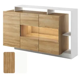 komoda-155-cm-szafka-do-salonu-3-drzwiowa-nowoczesna-szklane-drzwi-dab