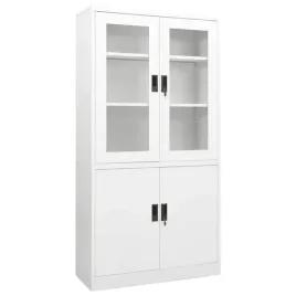 szafka-biurowa-tradycyjna-biala-stal-i-szklo-90x40x180-cm