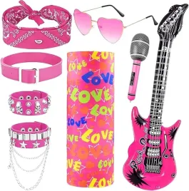 stroj-akcesoria-gwiazda-rocka-lata-70-80-metal-bandana-punk-komplet-zestaw