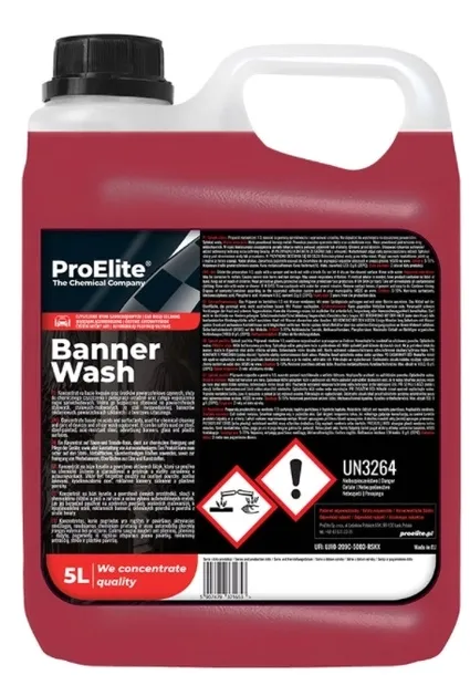 PROELITE _ BANNER WASH 5L _ PŁYN DO MYCIA WYPOSAŻENIA MYJNI SAMOCHODOWYCH