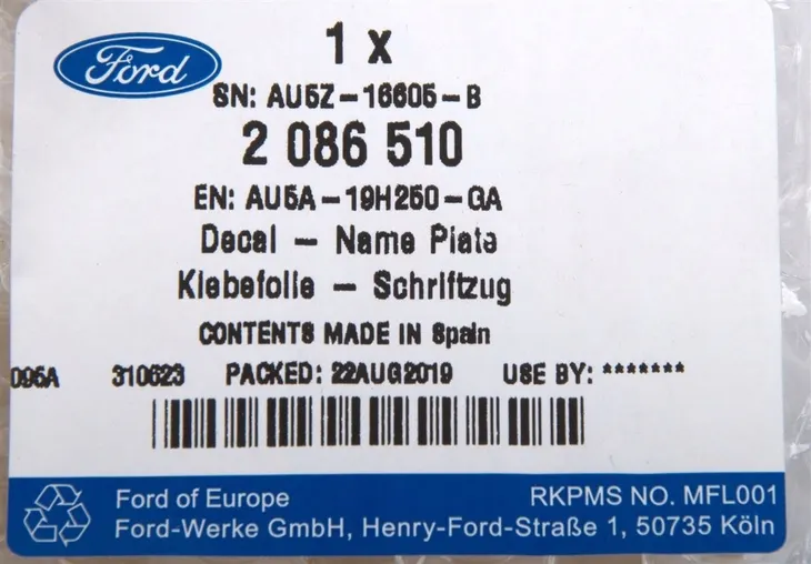 emblemat-oe-ford-2086510-numer-katalogowy-czesci-2086510