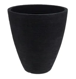 doniczka-prazkowana-okragla-antracytowa-dekoracyjna-39-x-42-cm