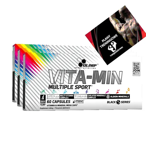 WITAMINY OLIMP VITA-MIN MULTIPLE SPORT MINERAŁY MAGNEZ MOCNE KOMPLEKS 180