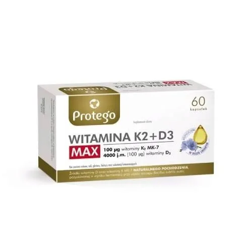 Salvum Lab Protego WITAMINA K2 + D3 MAX Prawidłowe krzepnięcie krwi 60 kap.