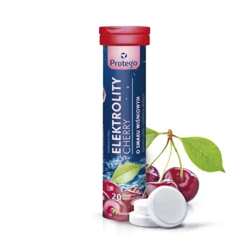 Salvum Lab Protego ELEKTROLITY CHERRY Wspomagają nawodnienie 20 tabletek