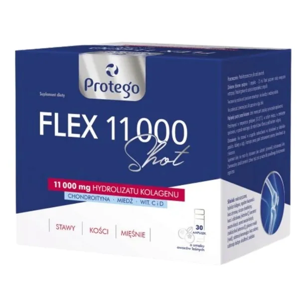 Salvum Lab Protego KOLAGEN FLEX 11000 SHOT Duża dawka Na stawy 30 ampułek