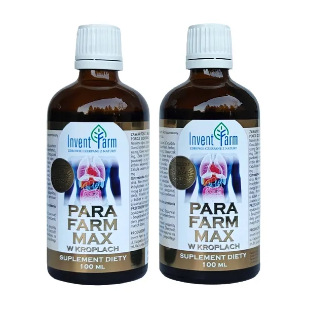 Zestaw Para Farm MAX 100 ml 2 sztuki Suplement diety Ekstrakty Invent Farm