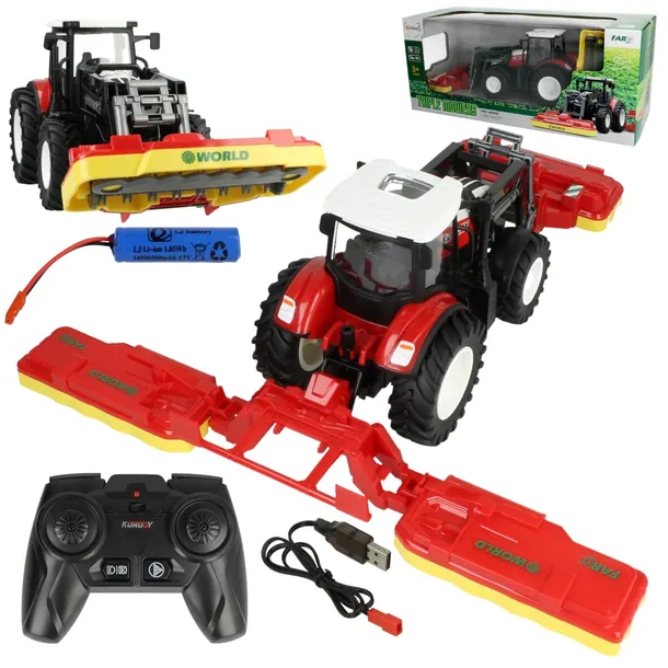 Duży Traktor Maszyna Rolnicza Zabawka na Pilota R/C Kosiarka do Trawy XXL