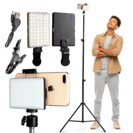 zestaw-do-streamingu-statyw-lampa-led-uchwyt-glowica