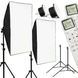 2x-lampa-led-zarowka-3200k-6500k-softbox-statyw-pilot