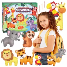 zestaw-do-nauki-szycia-diy-wyszywanki-filcowe-dzikie-zwierzeta-6el-maskotka