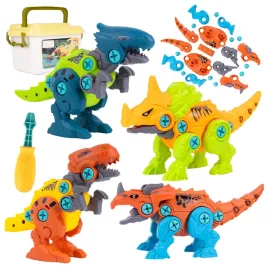 klocki-konstrukcyjne-zestaw-do-skrecania-4x-dinozaur-skrzynka-srubokret