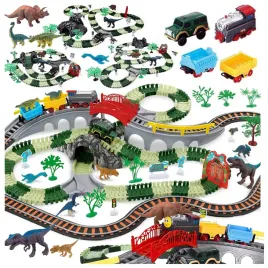 park-dinozaurow-tor-samochodowy-kolejka-elektryczna-duzy-mega-zestaw-259-el