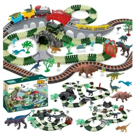 kolejka-elektryczna-pociag-lokomotywa-odczepiane-wagony-tor-dino-park-259el