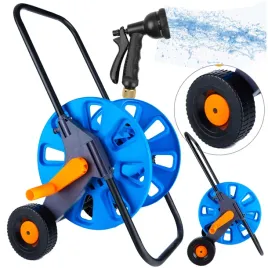 lekki-wozek-do-ogrodu-stojak-na-gumowy-waz-ogrodowy-do-50m-zwijacz-beben