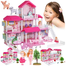 duzy-domek-dla-lalek-willa-3w1-meble-taras-ogrod-235el-2-lalki-2-pieski-a