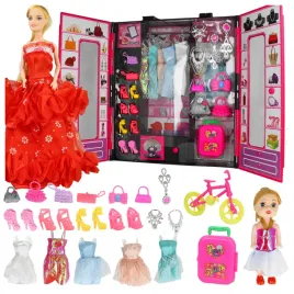 lalka-garderoba-duzy-zestaw-ubranka-buty-bizuteria-mala-laleczka-rowerek