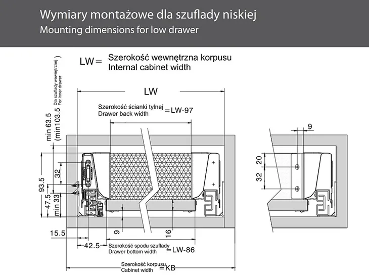 szuflada-systembox-amix-niska-hamulec-szara-500-stan-nowy