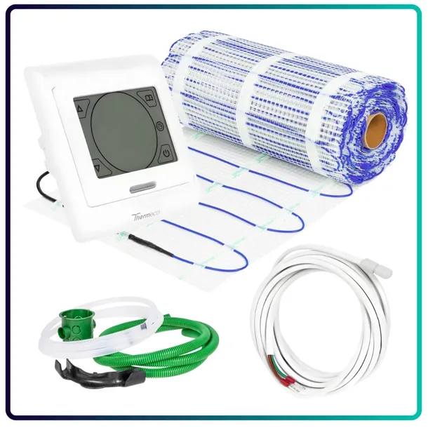 mata-grzewcza-pod-plytki-grzejna-termostat-h16-zestaw-150w-m-15m2-thermeco-rodzaj-elektryczne