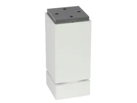 nozka-noga-stopka-meblowa-h100-10-cm-kwadrat-45mm-regulowana-biala-mat-filc