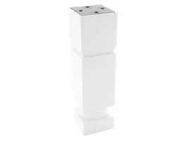 nozka-noga-stopka-meblowa-h150-15-cm-kwadrat-45mm-regulowana-biala-mat-filc