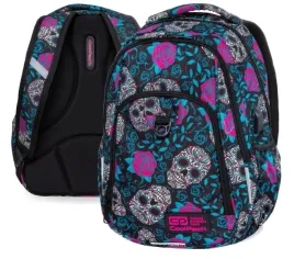 patio-coolpack-plecak-szkolny-mlodziezowy-strike-l-skulls-roses-b18049