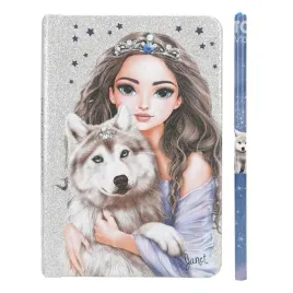 top-model-notes-brokatowy-z-olowkiem-fantasy-wolf-13176