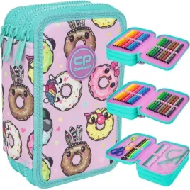 coolpack-piornik-trzykomorowy-z-wyposazeniem-jumper-3-donuts-f067665