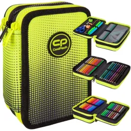 coolpack-piornik-trzykomorowy-z-wyposazeniem-jumper-3-lemon-e67510