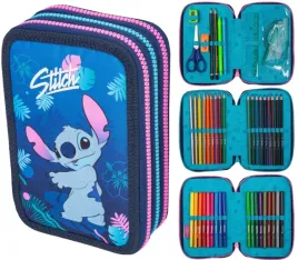 coolpack-piornik-trzykomorowy-z-wyposazeniem-jumper-3-disney-stitch
