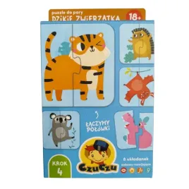 czuczu-puzzle-do-pary-dzikie-zwierzatka-18m-16-elementow-93280
