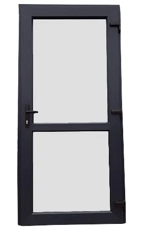 DRZWI PCV WEJŚCIOWE SKLEPOWE BIUROWE CIEPŁE 100-200 ANTRACYTOWE