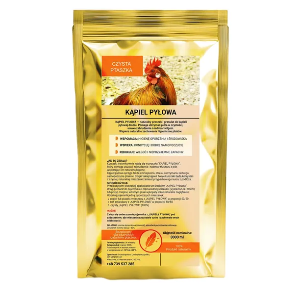 NATURALNY ŚRODEK KĄPIEL PYŁOWA PREPARAT DLA KUR (3000 ML)