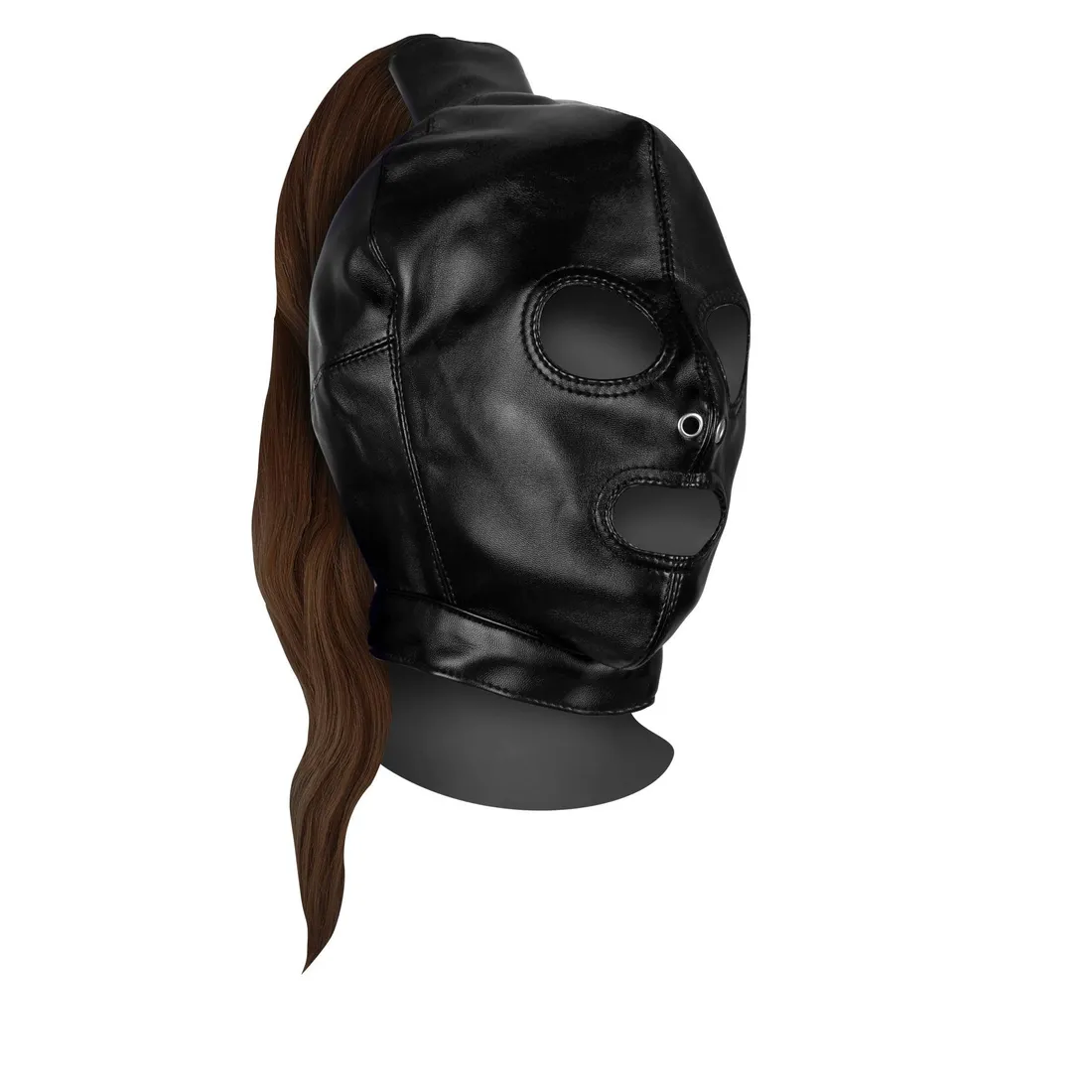 mask-with-brown-ponytail-black